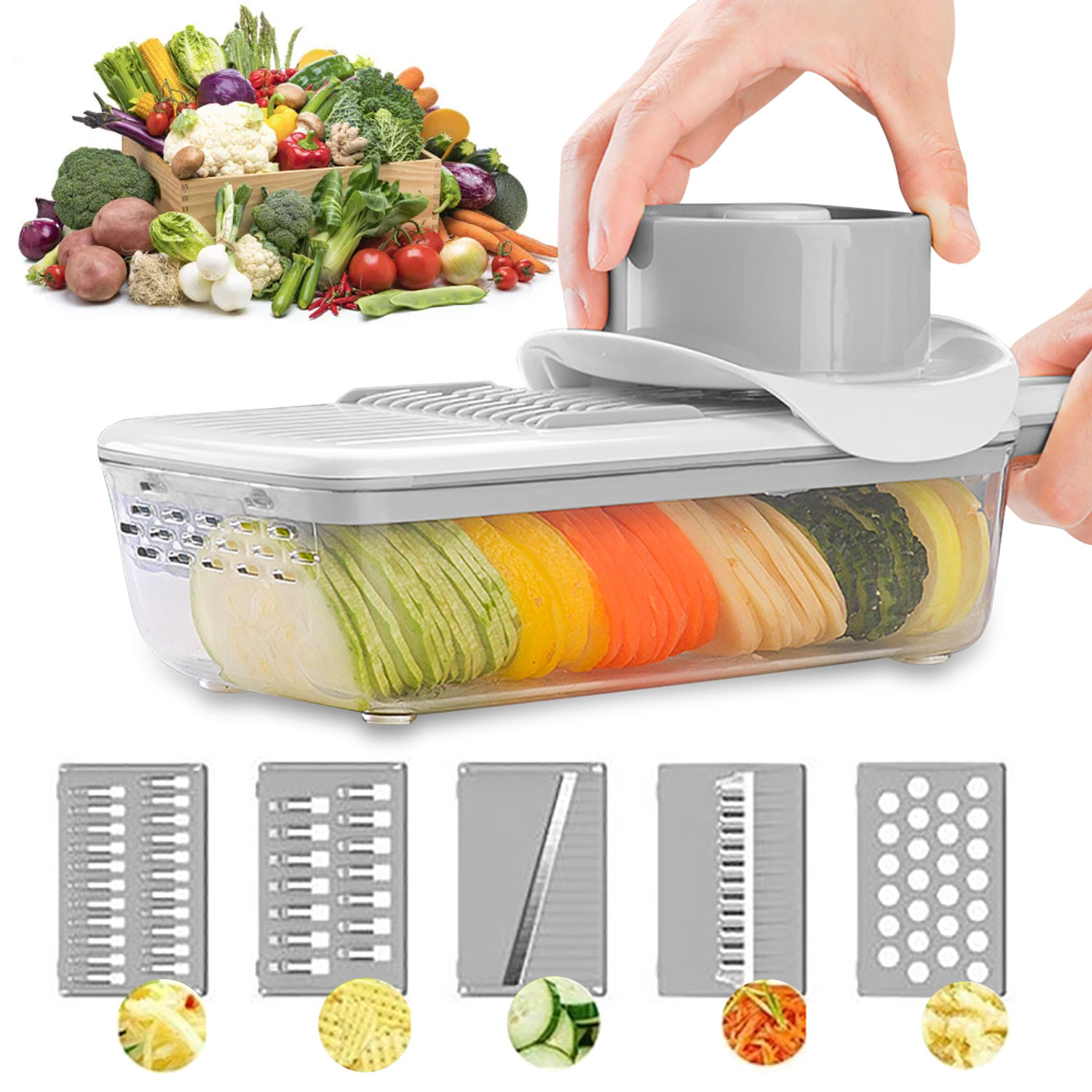 Fullstar Onion Chopper, Hand Chopper for Vegetables Manual Hand Food