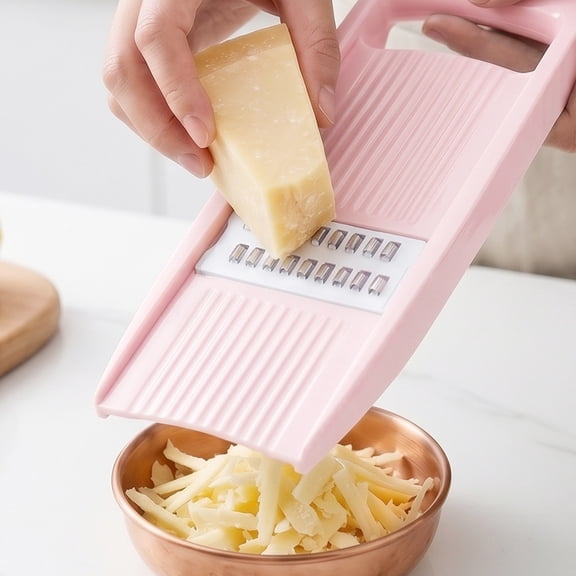 Vegetable Chopper Slicer Multi-purpose Handheld Food Grater with Stainless Steel Blades & Peeler Multi Cutter Shredder for Potato Carrot Cheese Home Kitchen Meal Prep Use