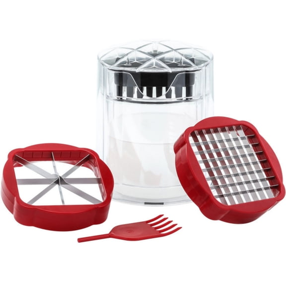 Vegetable Chopper with Interchangeable Blades Clear Container 1 Piece Kitchen Gadget for MotherS Day Gift