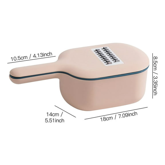 Vegetable Chopper11.42x5.51x3.54in,Food Prep Container with Drain Basket for Efficient Meal Prep & Kitchen Storage(Pink)