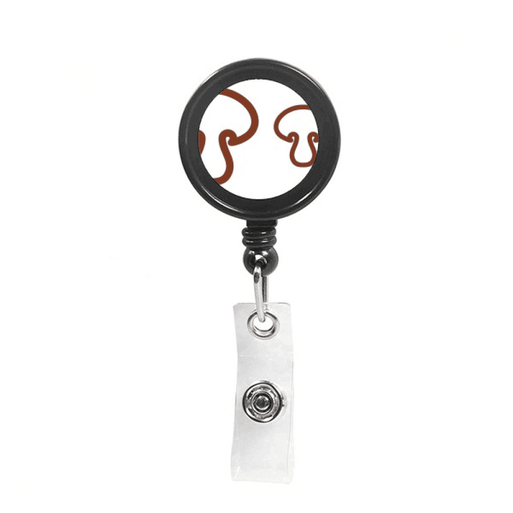 Vegetable Combination Mushroom Body Retractable Keychain Badge Holder ID Badge