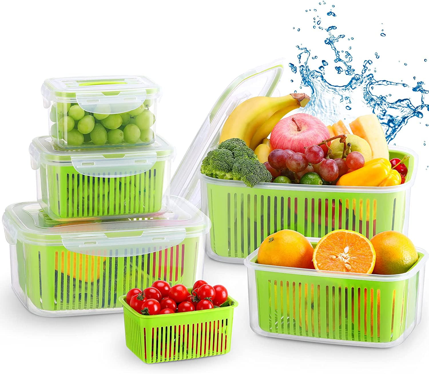LUXEAR Fresh Container, 3PACK Produce Saver Container BPA Free Vegetab –  SHANULKA Home Decor