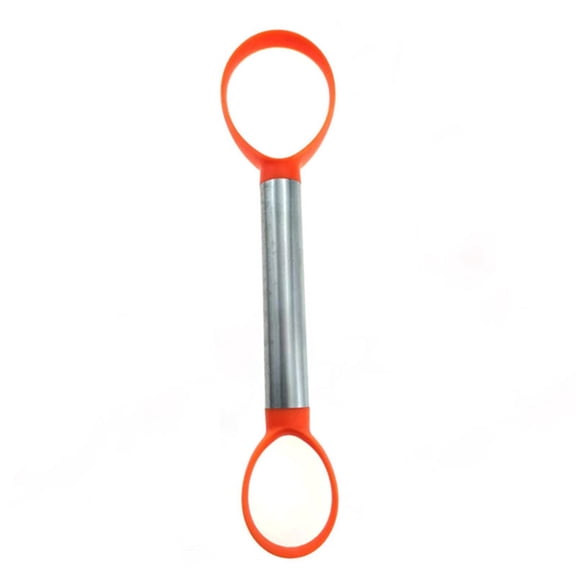 Vegetable Cutter 2 - Stainless Steel Double Head Fruit Pulp Separator with Two Sizes for Efficient Juicing and Mincing, 25cm, Orange