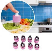 Vegetable Cutter Shapes Set,8 PCS Mini Cookie Cutters Set Fruit Cookie Pastry Stamps Mold for Baking and Food Supplement Tool Accessories  Purple