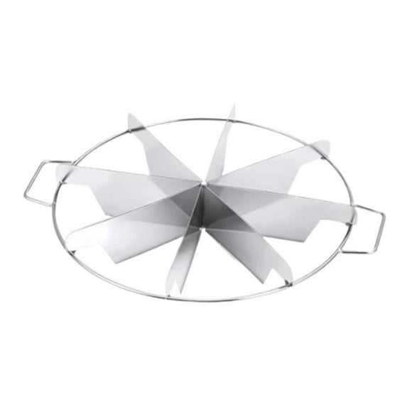 Vegetable Cutter Stainless Steel Pie Cutter Cake Slicer Pizza Tool 8-Slice Cookie Cutter 7-Cut Divider with Side Handles for Kitchen Baking and Cooking