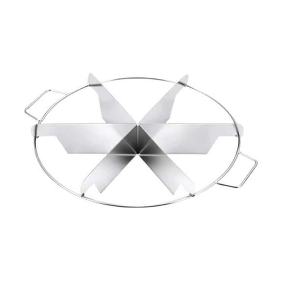 Vegetable Cutter Stainless Steel Pie Cutter Cake Slicer Pizza Tool 8-Slice Cookie Cutter 7-Cut Divider with Side Handles for Kitchen Baking and Cooking