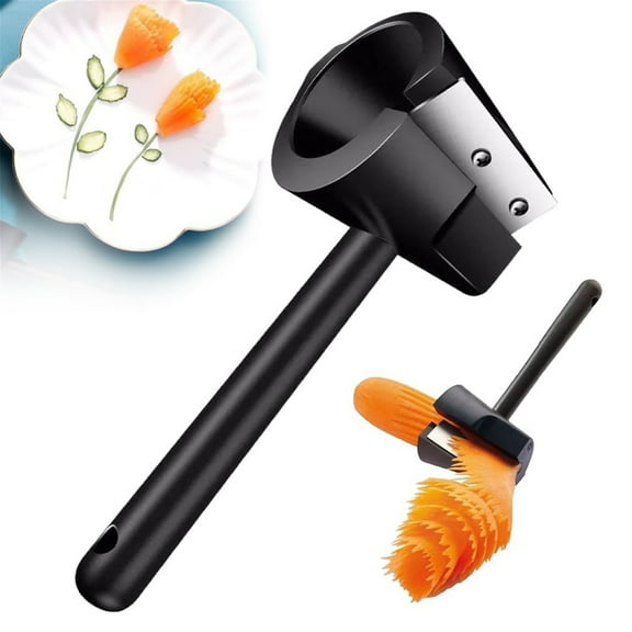 Vegetable Cutter,Vegetables Curler 2025 New Cucumber Carrot Peeler Cutter Root Vegetable Carving Cutting Tools Kitchen Carrots Flower Sharpening Garnishing Tool For Vegetable Modeling Di