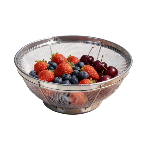 Stainless Steel Fine Mesh Kitchen Strainer Bowl Large Capacity Colander for Rice and Yogurt