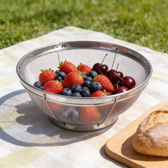 Vegetable Dehydrator Product Category Vegetable Dehydrator Product Title Stainless Steel Rice Sieve Bowl Fine Mesh Strainer Large Metal Colander For Rice Yogurt