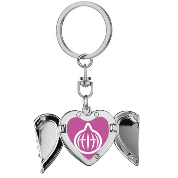 Vegetable Expression Happy Onion Body Heart Angel Wing Key Chain Holder