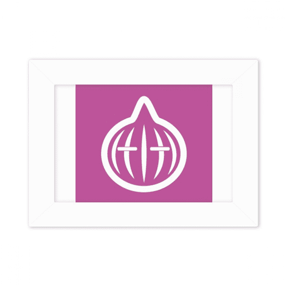 Vegetable Expression Happy Onion Body Photo Mount Frame Picture Art Painting Desktop 5x7 inch