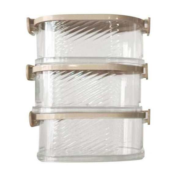 Vegetable Flavored Spice Storage Box | High-End Kitchen Organizer | PET+ABS Material | Strong Watertight Design | Food Grade Seal Ring | 14x8.5x15.5cm | Multi-Layer Sorting System | Transparent View