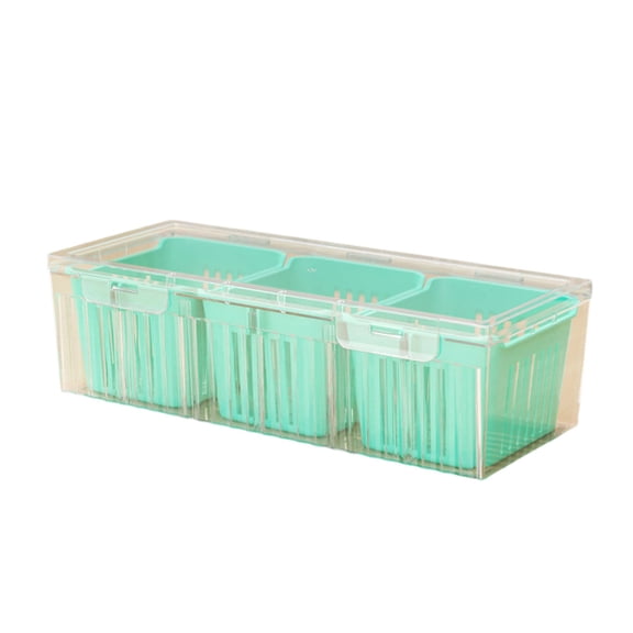 Vegetable Fruit Drain Storage Box With Divided Sections Drainage Container Produce Saver Kitchen Accessories