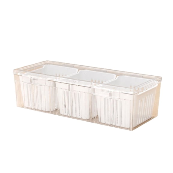 Vegetable Fruit Drain Storage Box With Divided Sections Drainage Container Produce Saver Kitchen Accessories