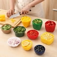 thumbnail image 1 of Vegetable & Fruit Storage Container Set – Reusable Fridge Organizer for Garlic, Onion, Tomato & Pepper – Ventilated Produce Saver with Lid for Freshness(Brown), 1 of 3