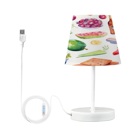 Vegetable Fruits Bottle Bread Desk Lamp LED Table Nightstand Lamps with 3 Color Temperatures for Home Bedroom Living Room Decor 8x12