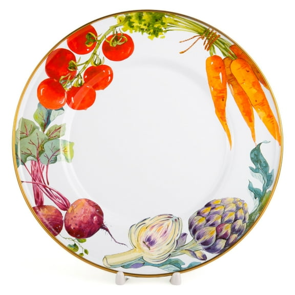 STP GOODS Vegetable Garden Enamel Serving Plate