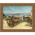 thumbnail image 1 of Vegetable Gardens in Montmartre 24x20 Gold Ornate Wood Framed Canvas Art by Vincent van Gogh, 1 of 2