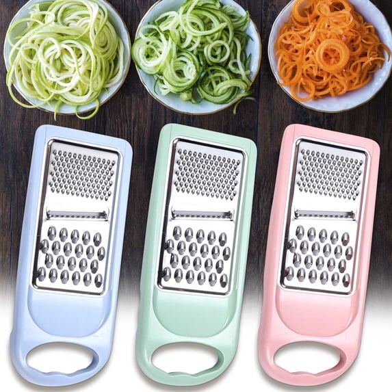 Vegetable Grater Cheese Shredder, Stainless Steel Manual Kitchen Gadget for Effortless Zesting and Slicing, Ergonomic Handle Rust-proof Food Prep Tool, Topliu