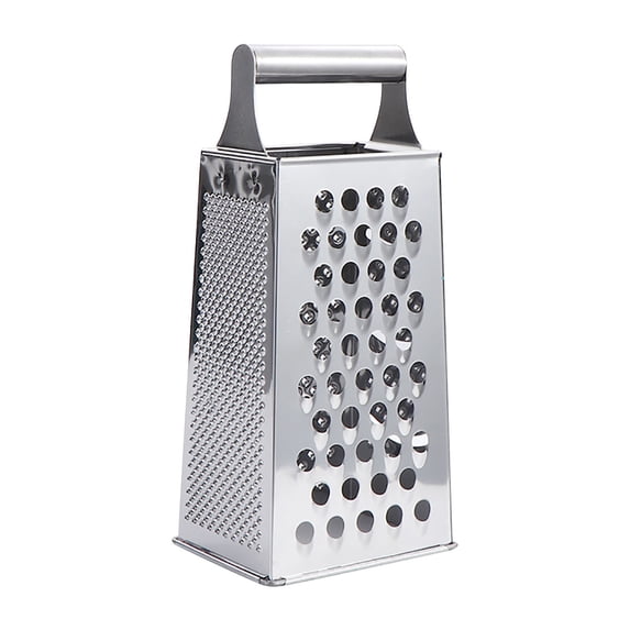Vegetable Grater Kitchen Tool, Four-sided Stainless Steel Design, Multi-purpose Shredder and Slicer, Compact Space-saving Gadget, Easy Grip Handle for Efficient Meal Prep, Topliu