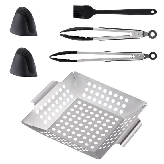 Vegetable Grill Basket for Outdoor Grill - Extra Large, Heavy-Duty Stainless Steel Veggie Grilling Basket with Handles