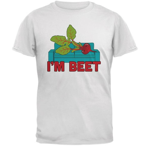 Vegetable I'm Beet Beat Mens Soft T Shirt White MD