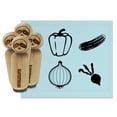 thumbnail image 1 of Vegetable Labels Radish Onion Cucumber Bell Pepper Rubber Stamp Set for Scrapbooking Crafting Stamping - Small 3/4 Inch, 1 of 7