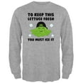 thumbnail image 1 of Vegetable Lettuce Fresh Bro Hair Funny Mens Long Sleeve T Shirt Heather 3X-LG, 1 of 1