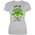 thumbnail image 1 of Vegetable Lettuce Give Me Some Lettuce Money Funny Juniors Soft T Shirt Heather X-LG, 1 of 1