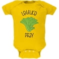 thumbnail image 1 of Vegetable Lettuce Let Us Pray Funny Soft Baby One Piece Yellow 12-18 M, 1 of 1
