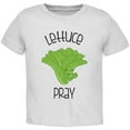 thumbnail image 1 of Vegetable Lettuce Let Us Pray Funny Toddler T Shirt White 3T, 1 of 1