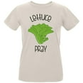 thumbnail image 1 of Vegetable Lettuce Let Us Pray Funny Womens Organic T Shirt, 1 of 1