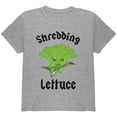 thumbnail image 1 of Vegetable Lettuce Shredding Heavy Metal Guitar Funny Youth T Shirt Heather YSM, 1 of 1