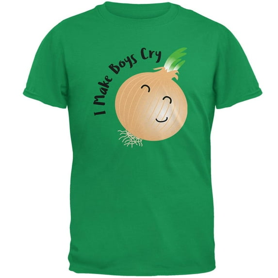 Vegetable Onion I Make Boys Cry Funny Mens T Shirt Irish Green LG