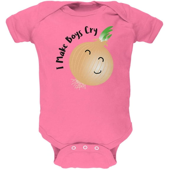 Vegetable Onion I Make Boys Cry Funny Soft Baby One Piece Raspberry 9-12 M