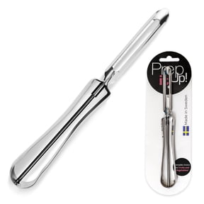 Vegetable Peeler, Ergonomic Stainless Steel Peeler for Safe Efficient Peeling, Professional-Grade for Chefs and Home Cooks, Dishwasher Safe and -Resistant, Silver