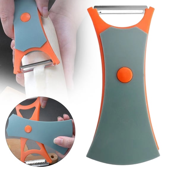 Vegetable Peelers for Kitchen, 2 in 1 Mutifunctional Rotating Shaft Veggie Potato Peelers for Veggie Carrot, Double-Sided Pivoting Blade, 1 Pcs, 5.31x3.35"