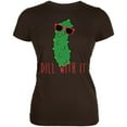 thumbnail image 1 of Vegetable Pickle Dill Deal With It Juniors Soft T Shirt Brown MD, 1 of 1