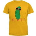 thumbnail image 1 of Vegetable Pickle Dill Deal With It Mens T Shirt Gold MD, 1 of 1