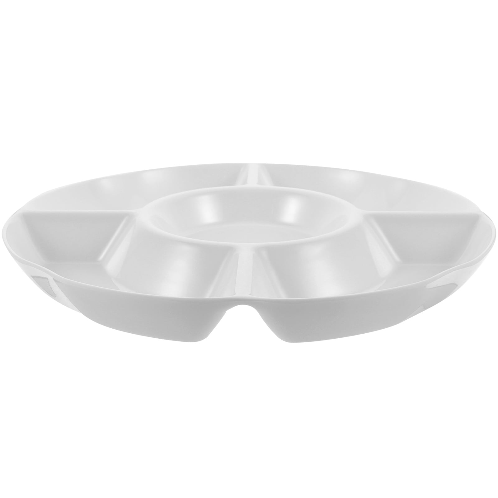 Vegetable Platter Compartment Fruit Plate Chip and Dip Divided Serving