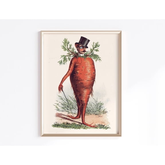 Vegetable Poster, Kitchen Botanical Wall Art, Unframed Paper Poster 8x10in