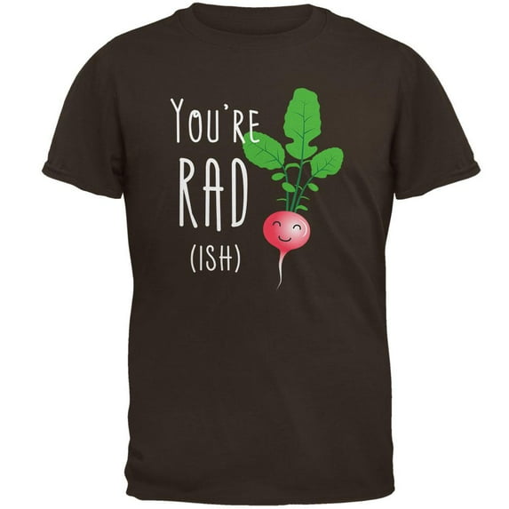 Vegetable Radish You're Rad-ish Mens T Shirt Brown MD