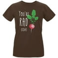 thumbnail image 1 of Vegetable Radish You're Rad-ish Womens Organic T Shirt Chocolate MD, 1 of 1