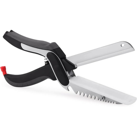 Vegetable Scissors Slicer Cutter,NOGIS Smart Quick Release/Install Kitchen Shears Cutting Board Knife Combo for Veggie,Fruit,Meat,Salad,Barbecue Dishwasher Safe (Black)