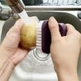 thumbnail image 1 of Vegetable Scrub Brush for Potatoes and Carrots, Durable Kitchen Cleaning Brush with Stiff Polypropylene Bristles, Compact Ergonomic Handle for Washing Fruits Vegetables and Household Items, 1 of 6