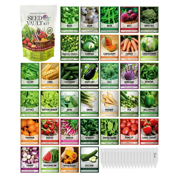 Vegetable Seed Vault Kit | 35 Variety Pack