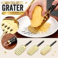 thumbnail image 1 of Vegetable Shredder, Handheld Cheese Graters, Cheese Shredder for Parmesan, Stainless Steel Shredder, Luxury Black and Gold Kitchen Accessories with Non-Slip Handle, Ideal for Fast, 1 of 7