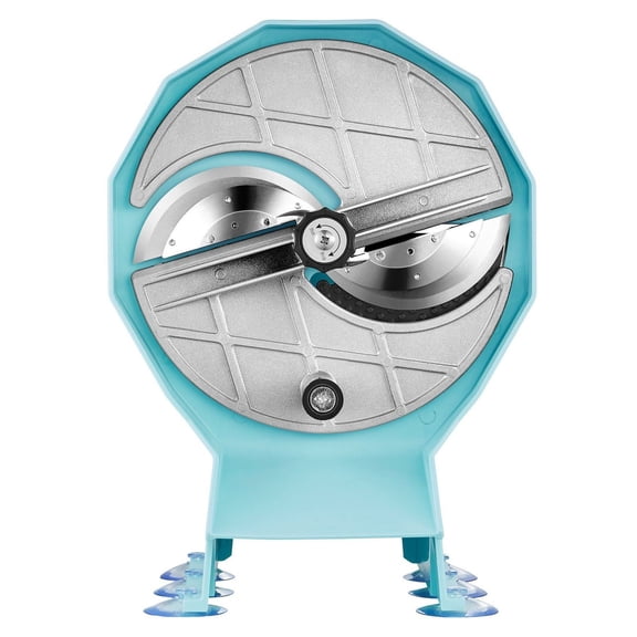 Vegetable Slicer, 0-0.5" Adjustable Thickness Cutter Machine, Stainless Steel Food Slicer with Double Feed Chutes for Cucumber, Lemon, Tomato