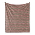 thumbnail image 1 of Vegetable Soft Flannel Fleece Throw Blanket, Hand Drawn Turnip Pattern Horizontally Aligned Root Vegetables, Cozy Plush for Indoor and Outdoor Use, 60" x 80", Warm Taupe Green, by Ambesonne, 1 of 5