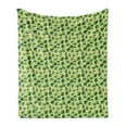 thumbnail image 1 of Vegetable Soft Flannel Fleece Throw Blanket, Repeating Healthy Food Graphic with Organic Broccoli Pattern, Cozy Plush for Indoor and Outdoor Use, 50" x 70", Green Pale Green, by Ambesonne, 1 of 5